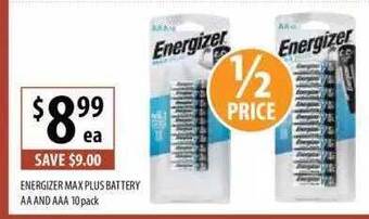 Supabarn Energizer Max Plus Battery AA And AAA offer