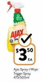 Ajax Spray N'Wipe Trigger Spray 475-500ml