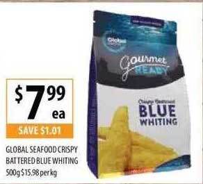 Supabarn Global Seafood Crispy Battered Blue Whiting offer