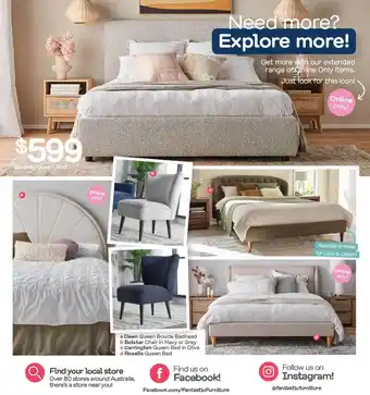 Fantastic Furniture Bolster Queen Bed offer