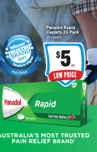 IGA Panadol Rapid Caplets 20 Pack offer