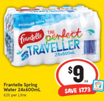 IGA Frantelle Spring Water 24x600ml offer