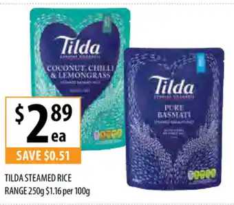 Supabarn Tilda Steamed Rice Range 250g offer