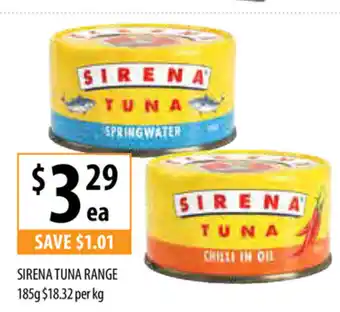 Supabarn Sirena Tuna Range 185g offer