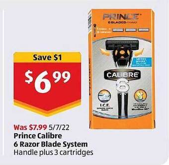 ALDI Prince Calibre 6 Razor Blade System offer