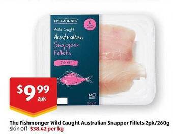 ALDI The Fishmonger Wild Caught Australian Snapper Fillets offer