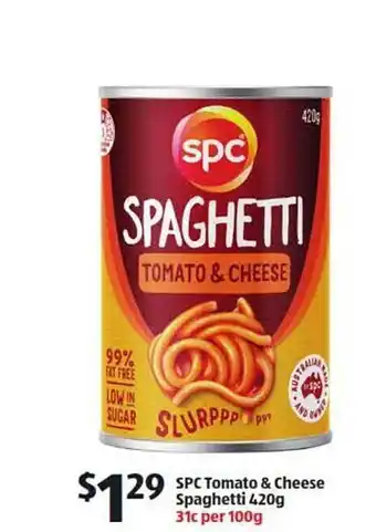 ALDI Spc Tomato & Cheese Spaghetti offer