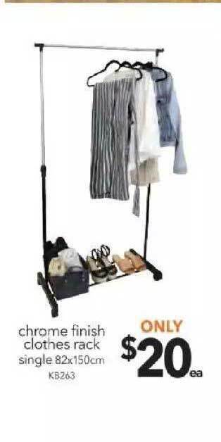 Cheap as Chips Chrome Finish Clothes Rack offer