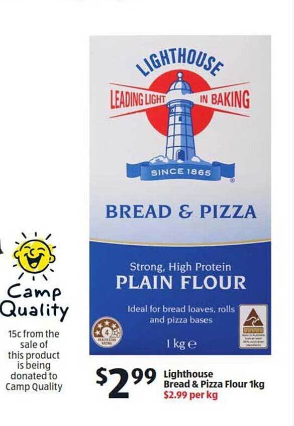 Lighthouse Bread & Pizza Flour 1kg offer at ALDI