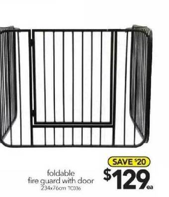 Cheap as Chips Foldable Fire Guard With Door offer