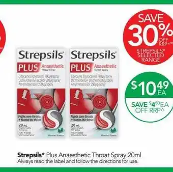Terry White Strepsils Plus Anaesthetic Throat Spray offer