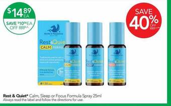 Terry White Rest & Quiet Calm Sleep Or Focus Formula Spray offer