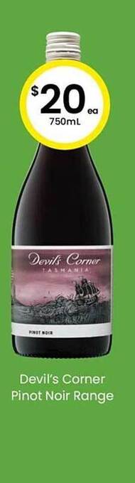 The Bottle O Devil's Corner Pinot Noir Range offer