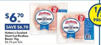 Ritchies Hutton's Smoked Short Cut Rindless Bacon offer