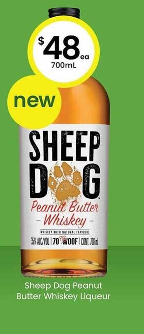 The Bottle O Sheep Dog Peanut Butter Whiskey Liqueur offer