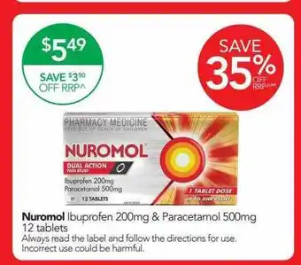Terry White Nuromol Ibuprofen 200mg & Paracetamol 500mg offer
