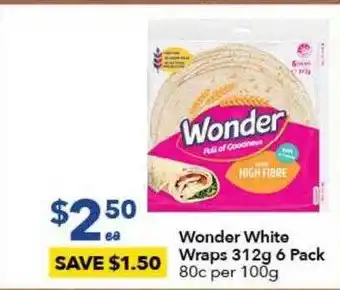 Ritchies Wonder White Wraps 6 Pack offer