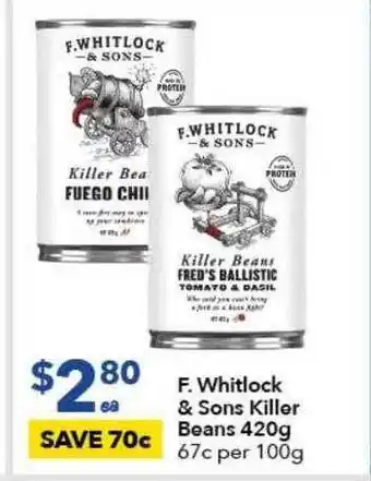 F. Whitlock & Sons Killer Beans
