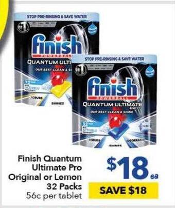 Finish Quantum Ultimate Pro Original Or Lemon 32 Packs