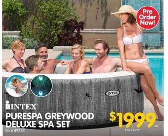 Clark Rubber Intex Purespa Greywood Deluxe Spa Set offer