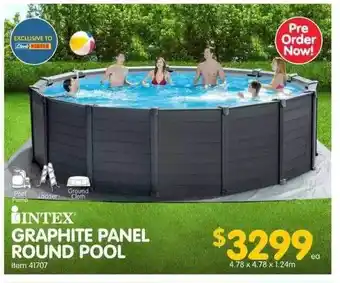 Clark Rubber Graphite Panel Round Pool Intex offer