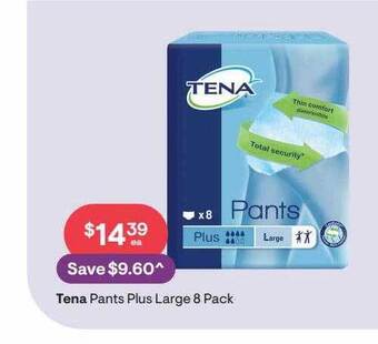 Discount Drug Stores Tena Pants Plus Large 8 Pack offer