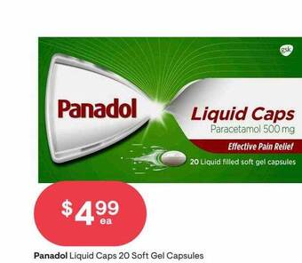Discount Drug Stores Panadol Liquid Caps 20 Soft Gel Capsules offer