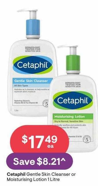 Discount Drug Stores Cetaphil Gentle Skin Cleanser Or Moisturising Lotion offer