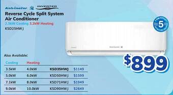 Bi-Rite Kelvinator Reverse Cycle Split System Air Conditioner offer