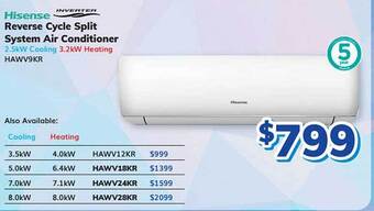 Bi-Rite Hisense Reverse Cycle Split System Air Conditioner offer