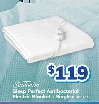 Bi-Rite Sunbeam Sleep Perfect Antibacterial Electric Blanket - Single offer