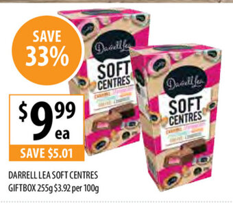 Supabarn Darrell Lea Soft Centres Giftbox 255g offer
