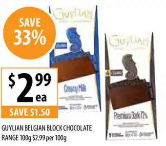 Supabarn Guylian Belgian Chocolates Range 100g offer