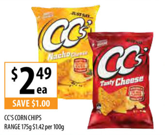 Supabarn CC'S Corn Chips Range 175g offer