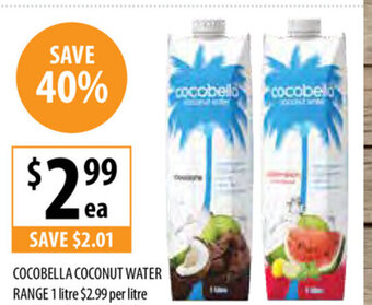 Supabarn Cocobella Coconut Water Range 1 Litre offer