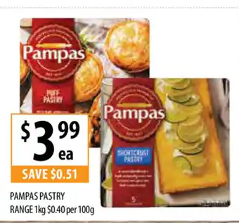 Supabarn Pampas Pastry Range 1kg offer