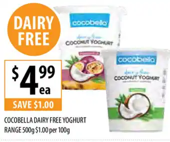 Supabarn Cocobella Dairy Free Yoghurt Range 500g offer