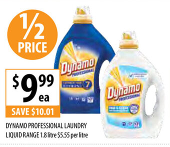 Supabarn Dynamo Professional Laundry Liquid Range 1.8 Litre offer