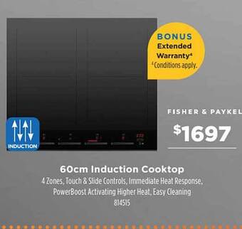 Betta Fisher & Paykel 60cm Induction Cooktop offer