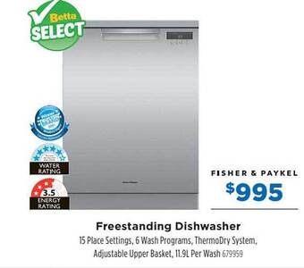 Betta Fisher & Paykel Freestanding Dishwasher offer