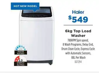 Betta 6kg Top Load Washer Haier offer