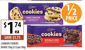 Supabarn Cadbury Cookies Range 156g offer