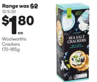 Woolworths Woolworth Crackers 170-185g offer