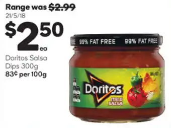 Woolworths Doritos Salsa Dips 300g offer