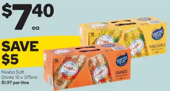 Woolworths Nexba Soft Drinks 10x375ml offer
