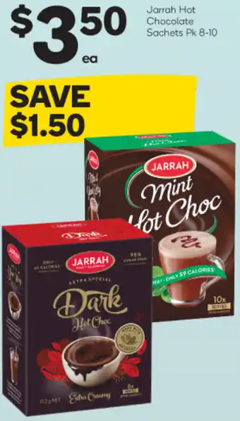 Woolworths Jarrah Hot Chocolate Sachet 8-10 Pack offer