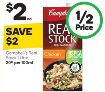 Woolworths Campbell's real Stock 1 Litre offer