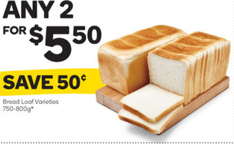 Woolworths Bread Loaf Varieties 750-800g offer