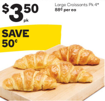 Woolworths Large Croissants Pk 4 offer