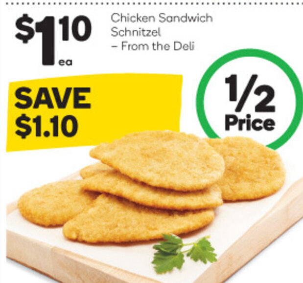 Chicken Sandwich Schnitzel offer at Woolworths